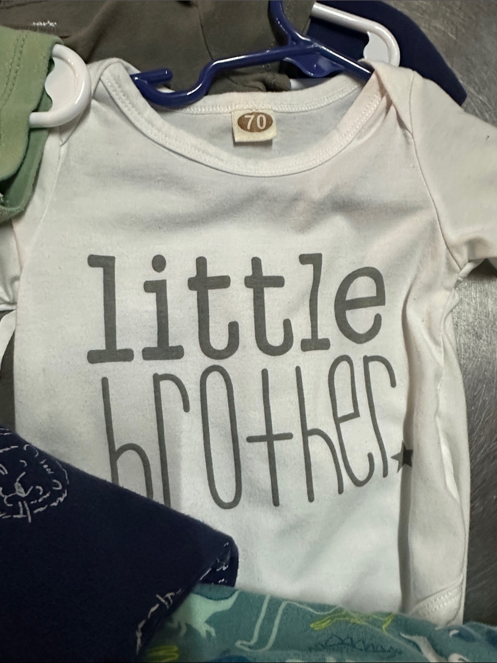 Carter's Baby Boy Dino Onesie Bundle - Navy, Gray, Green, Teal 8piece Bundle - Picture 6 of 8